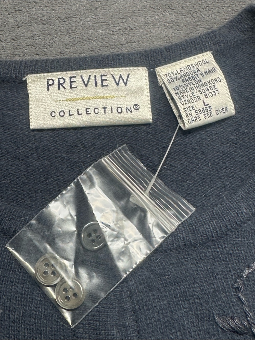 Preview Collection Gray Embroidered Button-Front Cardigan - Picture 2 of 8